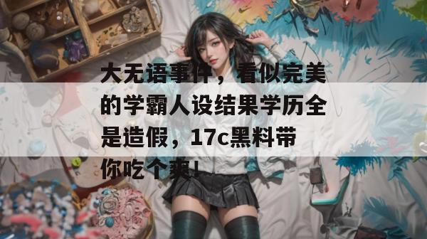 大无语事件，看似完美的学霸人设结果学历全是造假，17c黑料带你吃个爽！